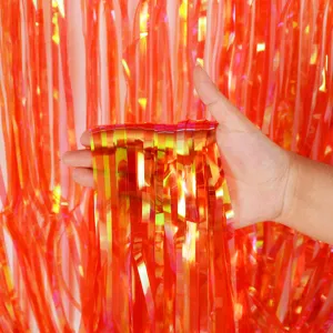 Rideau à franges brillant métallique fond pour mariage anniversaire fête déco détail