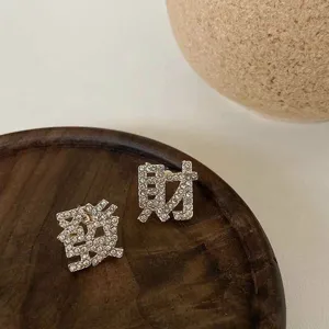 Modieuze strass rijkdom oorbellen asymmetrisch chic dames sieraden accessoires nieuw