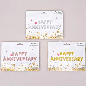16 Zoll Hochzeitstag Folienballon Set, Happy Anniversary Buchstaben Ballons Party Deko