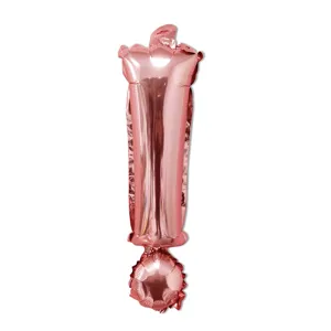 Roségoldener Ausrufezeichen Folienballon für Schulanfang Party Dekoration und tolle Feiern.