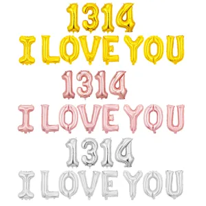 Kit de ballons en aluminium lettres et chiffres 16 pouces pour decoration de fete.