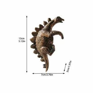 Resina Estegosaurio Dinosaurio Gancho Pared Vintage Escultura Animal Jardin Exterior Decor