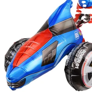 3D racing car foil balloon for kids birthday party decoration and celebration theme events.