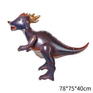 4D dinosaur aluminum foil balloon, large cartoon animal toy for party decoration and kids.