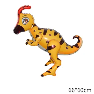 Cartoon dinosaur foil balloon for kids party decoration, inflatable animal toy 66x60cm.