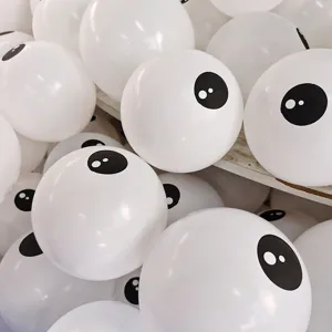 Halloween 5 pouces ballons en latex globe oculaire blanc dessin animé yeux drôles