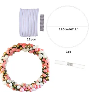 Kit support d'arche de ballon rond avec cadre cercle de 120 cm pour décoration de fête.