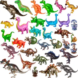 4D Dinosaur Aluminum Foil Balloons Set Jurassic World Theme Party Decoration Kids Toys