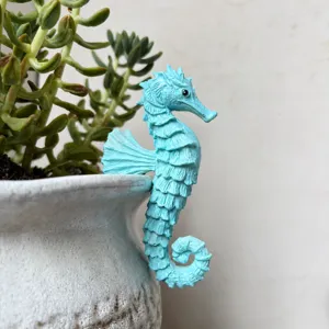 Decorazione per vaso con cavalluccio marino in resina simulazione di animale marino da giardino.