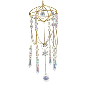Attrape-soleil flocon de neige en cristal suspension pour la fenêtre et le jardin