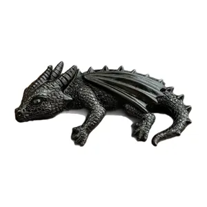 Statuetta di drago in resina soprammobile da scrivania stile fantasy decorazione