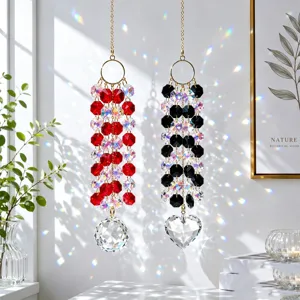 Crystal Sun Catcher Window Hanging Prism Suncatcher Rainbow Maker Crystal Wind Chime Pendant Home Garden Decor