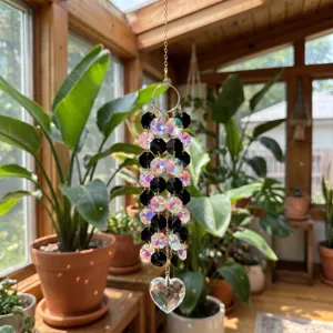 Crystal suncatcher window hanging prism rainbow maker for home garden room decor pendant