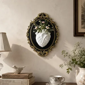 Retro Gotico Anatomico Cuore Sospeso Parete Resina Artigianato Decorazione Murale Creativa Rilievo Arte Scultura Home Decor