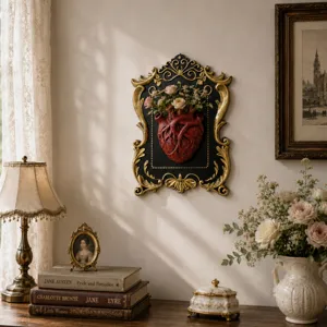 Appendere a parete in rilievo europeo vintage decorazione cuore anatomico in resina