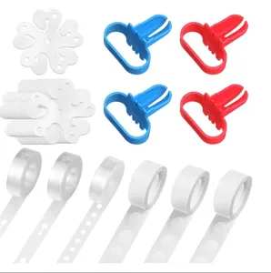 Kit de decoration d'arche de clips de fleurs de ruban de points de colle de ballon