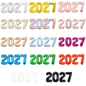2027 Zahlen Folienballons Set in vielen Farben fur Neujahr Party Dekoration Hauptansicht