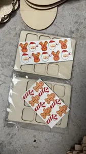 Conjunto de juego de tres en raya de Navidad de madera tablero de viaje juguete niño