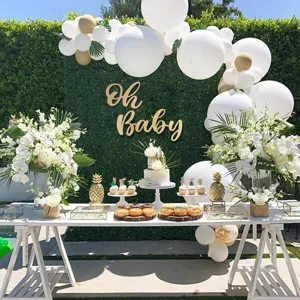 Panneau mural en bois Oh Baby accessoire de décoration de fête pour anniversaire d'enfant