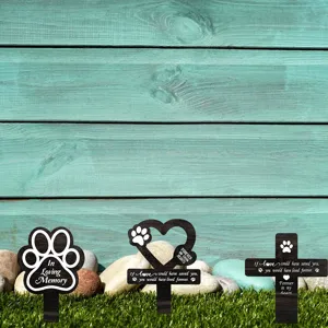 Placa conmemorativa de mascotas estaca marcador de tumba de perro decoración de jardín