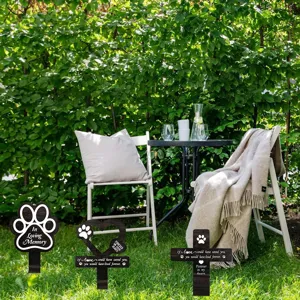 Set de estaca conmemorativa para mascotas de madera marcador de tumba decoracion jardin