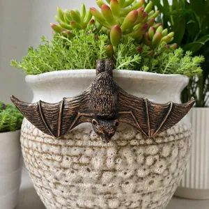 Accroche-pot de fleurs chauve-souris en résine, sculpture de jardin gothique pour plantes