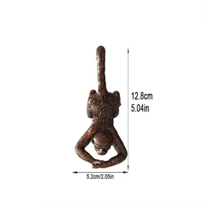 Statua di scimmia sospesa in resina decorazione da giardino statuetta ornamento 12.8cm