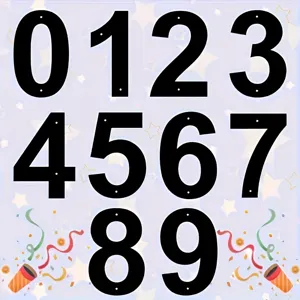 Numeros de casa negros de metal 0-9 numeros de direccion con agujeros para exteriores