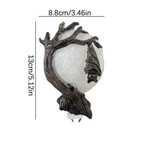Halloween bat tree branch night light LED plug-in decorative lamp for home bedroom