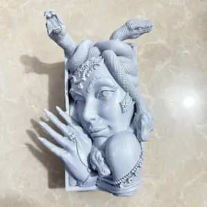 Medusa Buchstütze Harz Skulptur mythologische Figur Regal dekorative Buchständer Dekoration