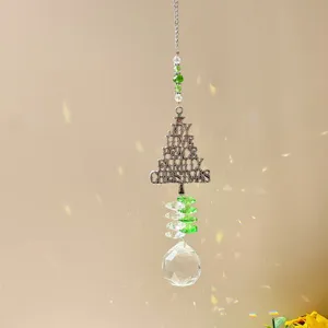 Kristall Sonnenfänger Weihnachtsbaum Anhänger Hängende Dekoration für Fenster und Garten Deko