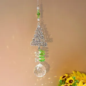 Sonnenfänger Weihnachtsbaum Kristall Hängende Dekoration Regenbogenmacher Metall Bergkristall Kugel Anhänger Garten Fenster Dekor