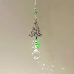 Kristall Weihnachtsbaum Sonnenfaenger Anhaenger fuer Fenster und Feiertag Dekoration.