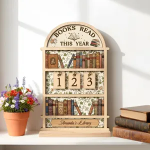 Calendario di lettura in legno decorazione scaffale da scrivania ornamento regalo lettori