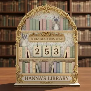 Supporto di lettura in legno decorazione mensola, regalo retro per amante dei libri scrivania.