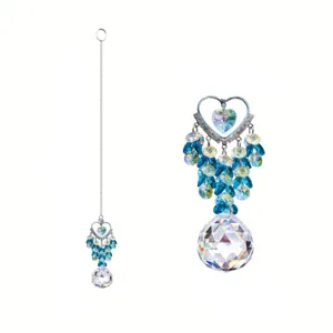 Crystal suncatcher heart prism ball window hanging home garden decor pendant main view