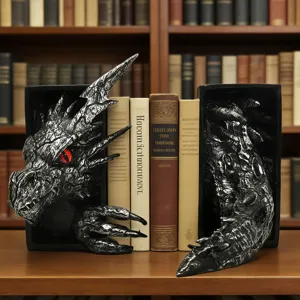 Kreative Fantasy Drachen Buchstützen, Harz Handwerk schwerer Buchhalter für Büro und Heim Regal.