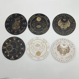 Wooden Laser Engraved Meditation Board Seven Star Array Divination Plate Wooden Energy Plate Home Decor