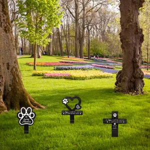Estaca conmemorativa para mascotas de madera marcador de tumba de jardín placa decorativa