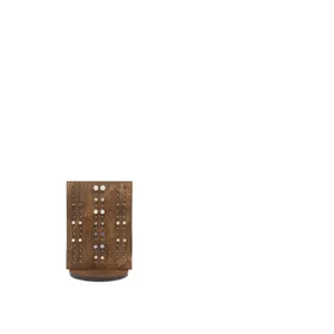 Espositore per orecchini in legno rustico con set di orecchini a lobo per gioielli