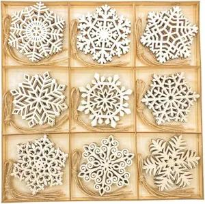 Unvollendetes Hölzernes Schmetterling Schneeflocke Herz DIY Handwerk Set Mit Aufbewahrungstablett Natürliche Holzscheiben Für Heimdekoration