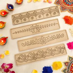 Detailed view of vine scroll stencils, PET hollow painting templates for DIY crafts.