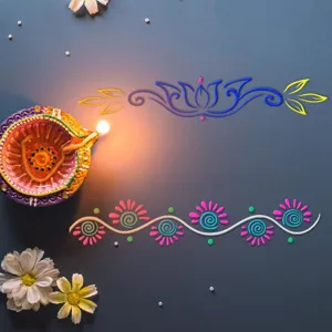 Detail view of colorful vine and floral stencil painting patterns, ideal for DIY art crafts.