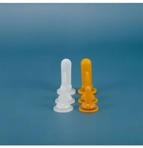 Pet nursing bottle replacement silicone nipples detail close up view for puppies and kittens.