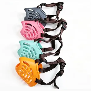 Adjustable Silicone Dog Muzzle Breathable Anti-Biting Anti-Barking Pet Mouth Mask For Small Medium Large Dogs Pet Supplies