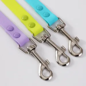 Ensemble de laisses pour chien imperméables colorées avec mousquetons en métal pour promen.