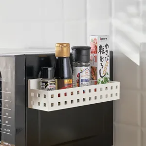 Organizer magnetico bianco minimalista per spezie e bottiglie da cucina moderno