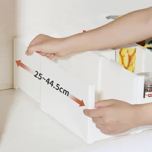 Boîte de rangement en plastique pour placards de cuisine, organisateur de tiroir extensible.