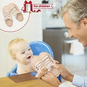Wooden lacing shoe toy for kids, early education Montessori fine motor skills practice.