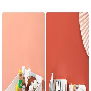 Panier de rangement en plastique pour la cuisine et le bureau, bac de rangement rectangulaire.